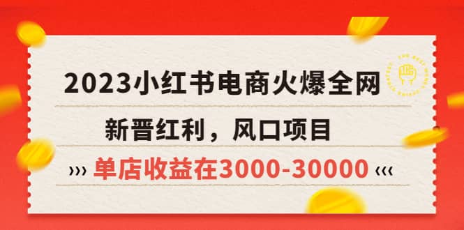 2023小红书电商火爆全网，新晋红利，风口项目，单店收益在3000-30000